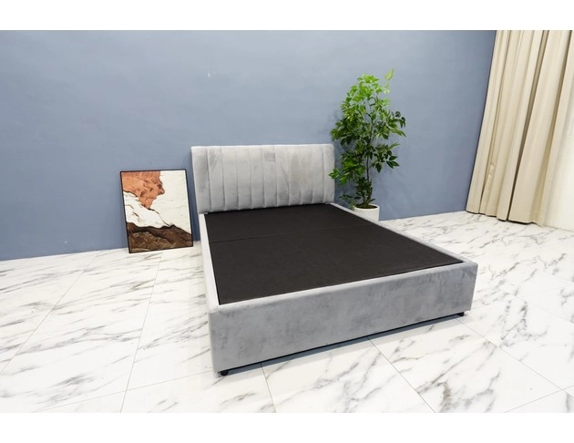 日系絨布雙人床架