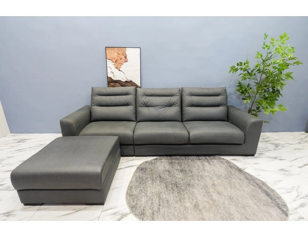 三人貓抓皮沙發含腳凳