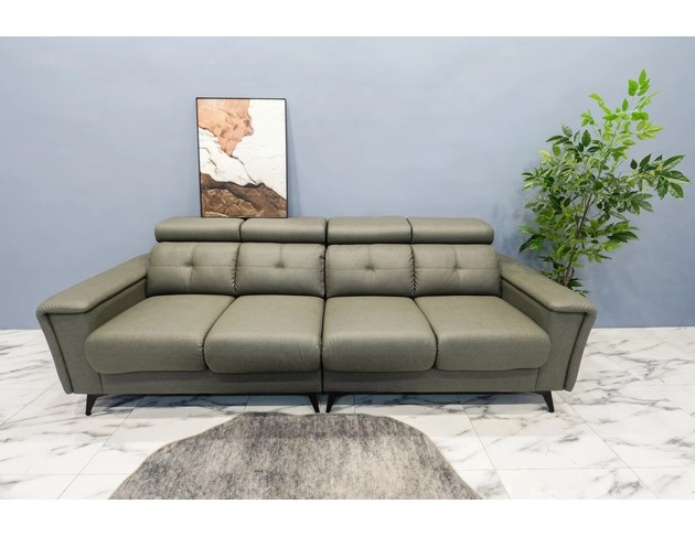 灰色四人貓抓皮沙發