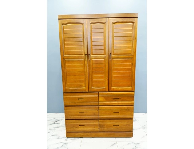 四尺鄉村風半實木衣櫃