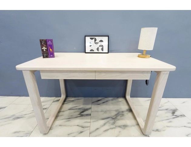 白色簡約風二抽書桌